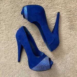 Charlotte Russe blue heels size 8